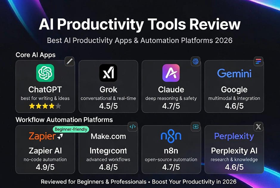 AI Productivity Tools Review: Best Apps for Efficiency in 2026