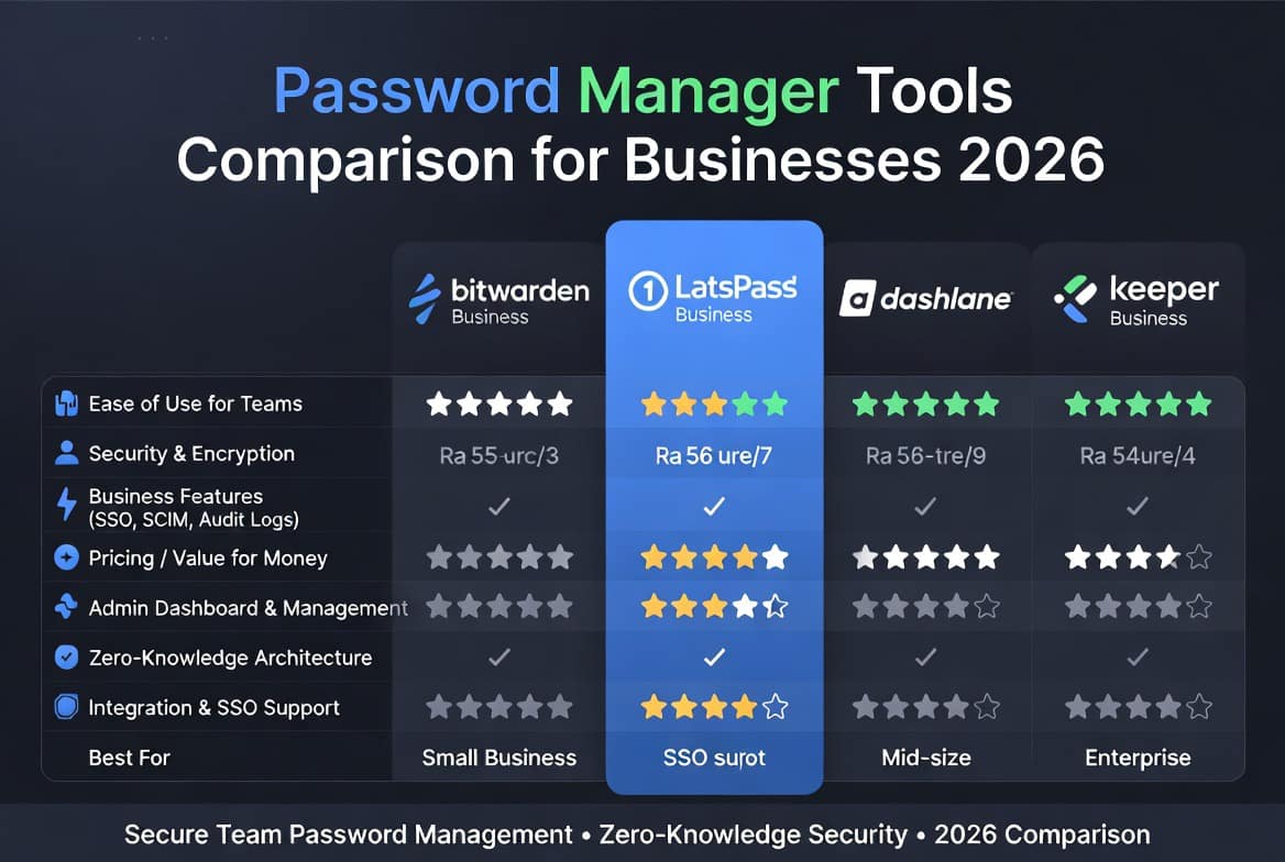 Password Manager Tools Comparison: 7 Best Solutions for Businesses ...
